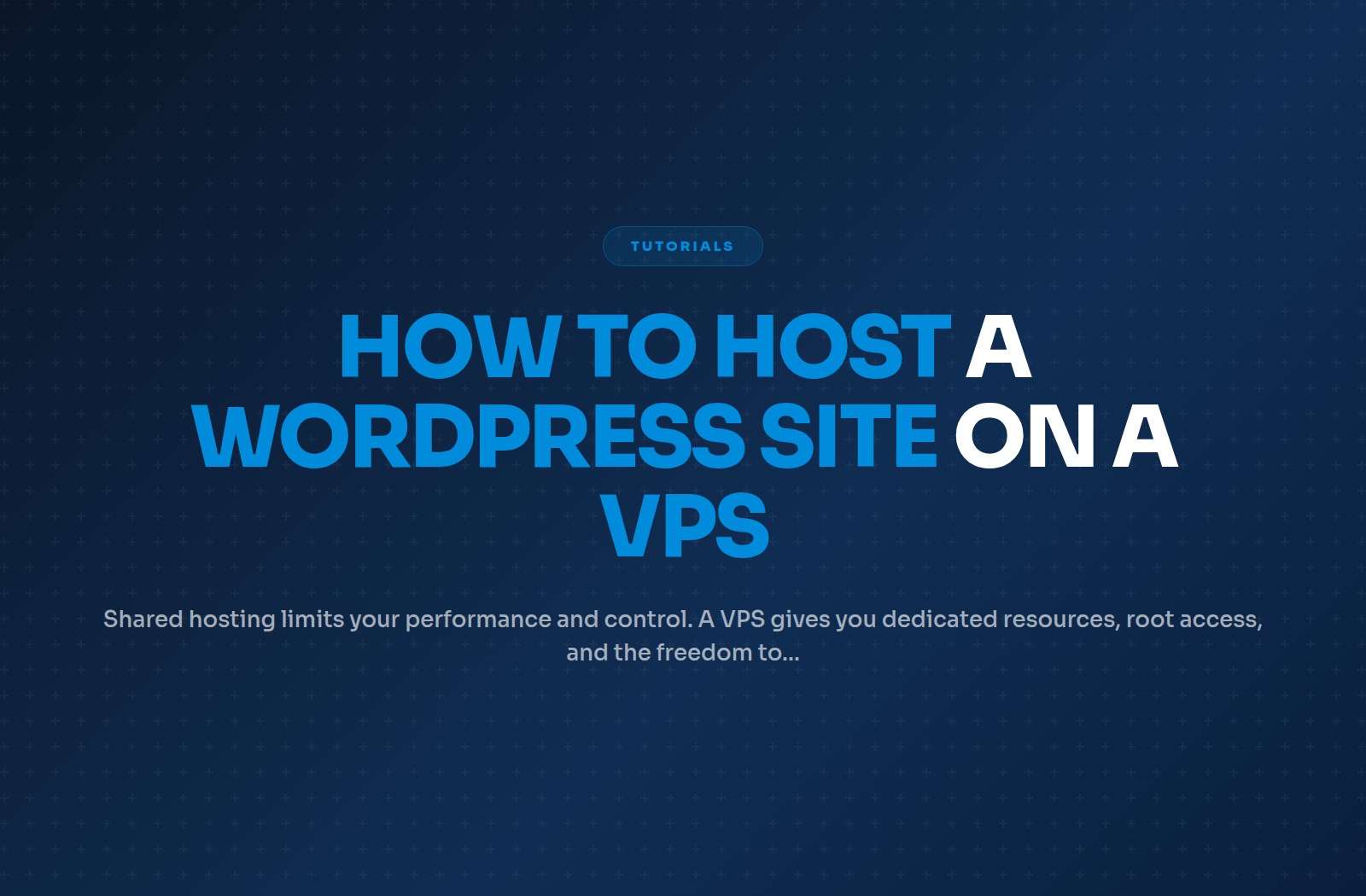 How to Host a WordPress Site on a VPS